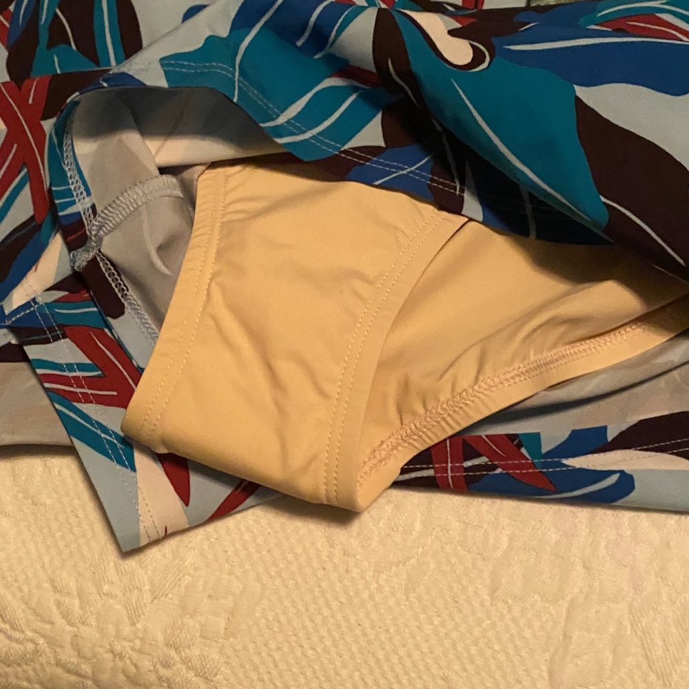 Women's Floral Swim Shorts - Blue and Black - Picture 13 of 16